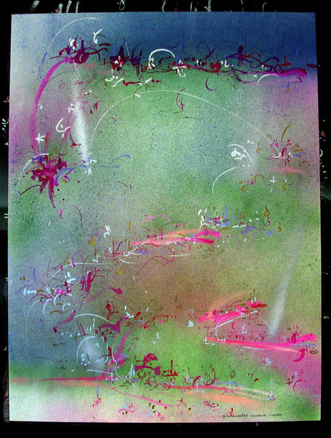 Artist Richard Lazzara. 'CALDRON CLOUDS' Artwork Image, Created in 1985, Original Pastel. #art #artist