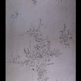 Richard Lazzara: 'COMPOSE POEMS', 1974 Acrylic Painting, Culture. Artist Description: COMPOSE POEMS 1974  is a sumie calligraphic painting from the HAIKU KOAN collection as found at 
