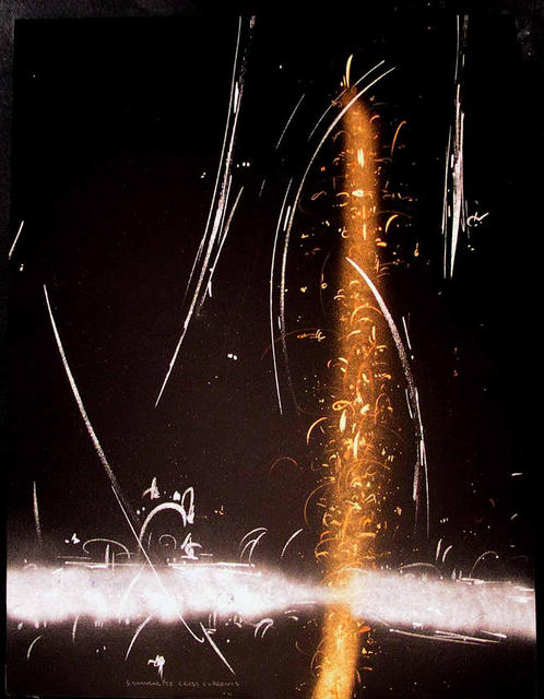 Artist Richard Lazzara. 'CROSS CURRENTS' Artwork Image, Created in 1986, Original Pastel. #art #artist