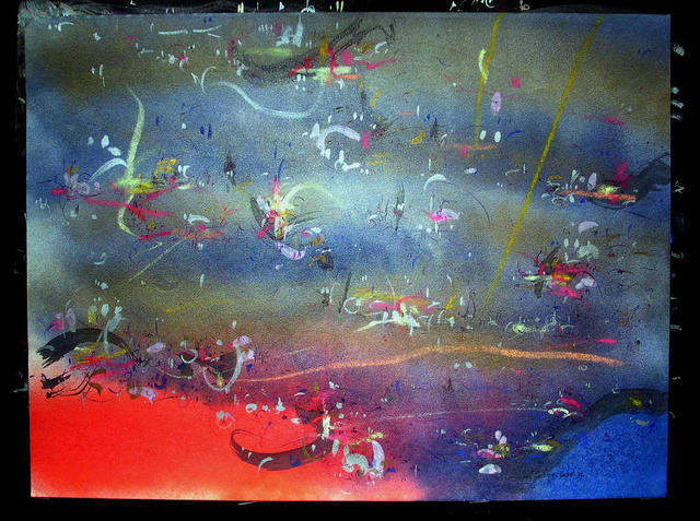 Artist Richard Lazzara. 'DAZZLE' Artwork Image, Created in 1984, Original Pastel. #art #artist