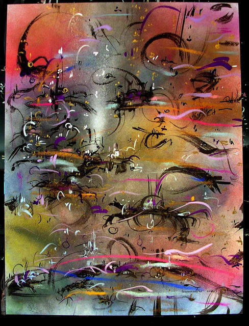 Artist Richard Lazzara. 'DEBRIS IMAGINE' Artwork Image, Created in 1985, Original Pastel. #art #artist