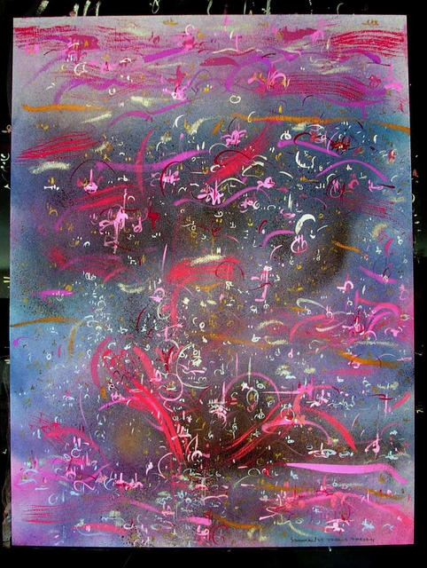 Richard Lazzara  'DEBRIS THEORY', created in 1985, Original Pastel.