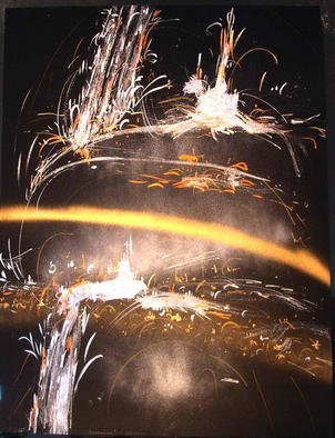 Richard Lazzara: 'DIAPHRAGM', 1986 Calligraphy, Visionary. DIAPHRAGM 1986 is from the pages of MAHAKALA SERIES  at 