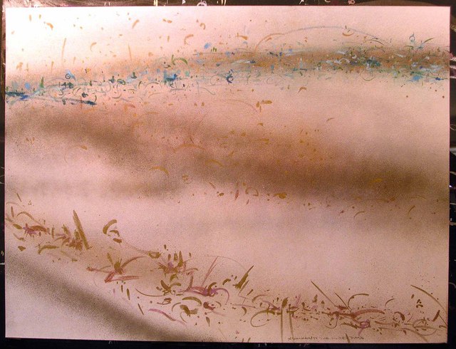 Artist Richard Lazzara. 'DIVIDED PULSE' Artwork Image, Created in 1984, Original Pastel. #art #artist