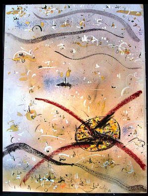 Richard Lazzara: 'EARTH CENTER', 1984 Calligraphy, Visionary. EARTH CENTER 1984 is from the sumie consensus paintings 10x at 
