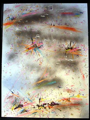Richard Lazzara: 'ELECTRIC MOTION', 1984 Calligraphy, Visionary. ELECTRIC MOTION 1984  from the sumie consensus paintings 10x at 