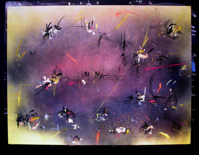 Richard Lazzara  'ERUPTION', created in 1984, Original Pastel.