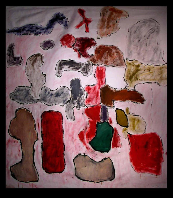 Richard Lazzara  'FORMIDABLE THOUGHTFORMS NETWORK', created in 1972, Original Pastel.