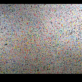 Richard Lazzara: 'FOR CHI PAI SHIH', 1975 Acrylic Painting, Culture. Artist Description: FOR CHI PAY SHIH 1975  is a sumie panorama painting from the ONE WORLD CULTURE GROUP as seen at 