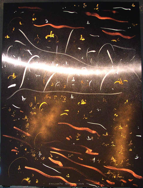 Artist Richard Lazzara. 'GANGA FLOWS BY' Artwork Image, Created in 1986, Original Pastel. #art #artist