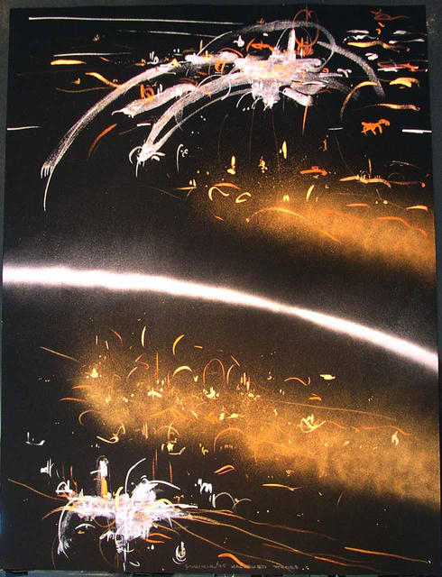 Artist Richard Lazzara. 'HALLOWED STONES ' Artwork Image, Created in 1986, Original Pastel. #art #artist
