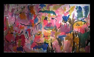 Richard Lazzara: 'HISTORIC MARKER', 1972 Oil Painting, History. HISTORIC MARKER 1972  is from the 
