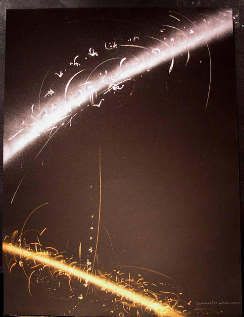 Artist Richard Lazzara. 'LASER BEAMS' Artwork Image, Created in 1986, Original Pastel. #art #artist