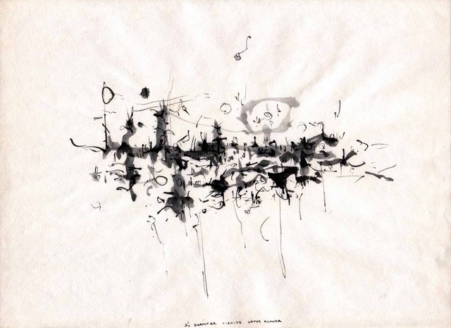 Artist Richard Lazzara. 'LOTUS FLOWER ' Artwork Image, Created in 1975, Original Pastel. #art #artist