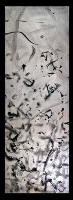 Richard Lazzara: 'LOTUS POSTURE', 1974 Acrylic Painting, Culture. LOTuS POSTURE 1974 is a sumie calligraphic painting from the HAIKU KOAN  collection as found at 