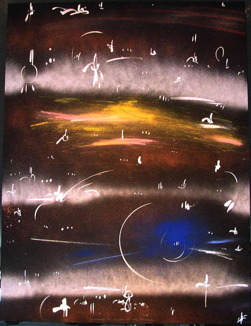 Artist Richard Lazzara. 'MARK OF TRIPUNDRA' Artwork Image, Created in 1986, Original Pastel. #art #artist