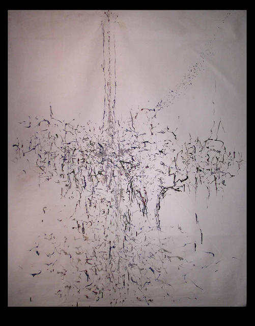 Artist Richard Lazzara. 'MIND CODING NETWORK' Artwork Image, Created in 1972, Original Pastel. #art #artist