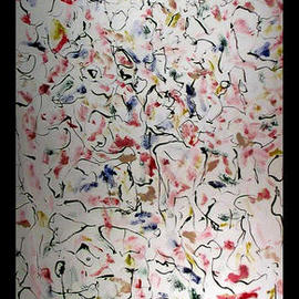 Richard Lazzara: 'NANGA SCHOOL', 1974 Oil Painting, Culture. Artist Description: NANGA SCHOOL  1974 is a sumie calligraphic painting from the HAIKU KOAN  collection as found at 