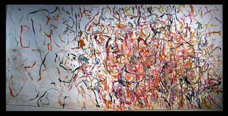 Richard Lazzara: 'NYC JUNGLEY ARTIST', 1972 Oil Painting, Visionary. NYC JUNGLEY ARTIST 1972 is from the 