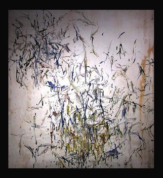 Richard Lazzara: 'NYC JUNGLEY PATHWAY', 1972 Oil Painting, Visionary. NYC JUNGLEY PATHWAY 1972 is from the 