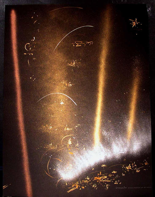 Artist Richard Lazzara. 'ORGANIZATION OF ETHERS' Artwork Image, Created in 1986, Original Pastel. #art #artist