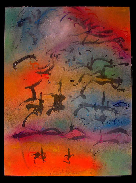 Richard Lazzara  'OUTER ACTIVITY', created in 1985, Original Pastel.
