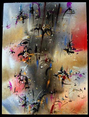 Richard Lazzara: 'PATRIARCHAL', 1984 Calligraphy, Visionary. PATRIARCHIAL 1984 is from the sumie consensus paintings 10X at 