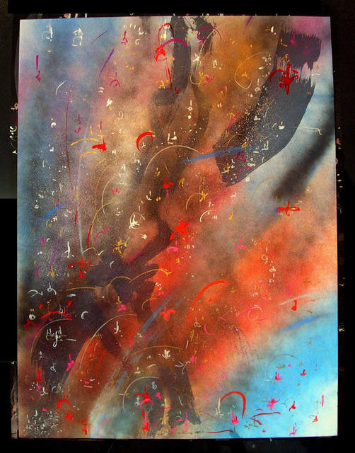 Artist Richard Lazzara. 'RAINBOW EXPRESSIONS' Artwork Image, Created in 1987, Original Pastel. #art #artist