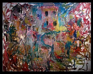 Richard Lazzara: 'RECORDER OF VISIONS', 1972 Oil Painting, History. RECORDER OF VISIONS 1972 is from the 