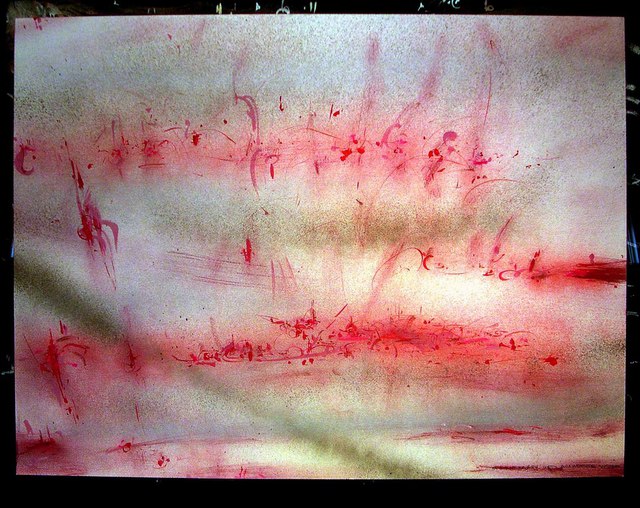 Artist Richard Lazzara. 'RED ARCHETYPE' Artwork Image, Created in 1984, Original Pastel. #art #artist
