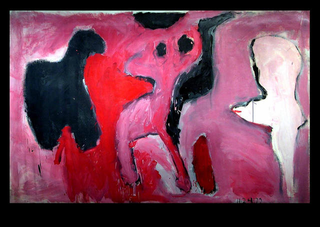 Artist Richard Lazzara. 'RED CHANGER' Artwork Image, Created in 1973, Original Pastel. #art #artist