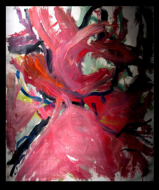 Artist Richard Lazzara. 'RED EMBLEM' Artwork Image, Created in 1973, Original Pastel. #art #artist