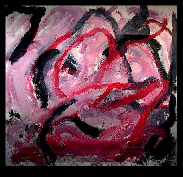Richard Lazzara  'RED EYE MEDALLION', created in 1973, Original Pastel.