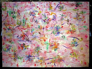 Richard Lazzara: 'RED IDEO', 1975 Watercolor, Healing.   This healing Cakra painting deals with the emotional body, let the 