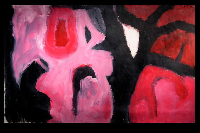 Artist Richard Lazzara. 'RED MORPHING' Artwork Image, Created in 1973, Original Pastel. #art #artist