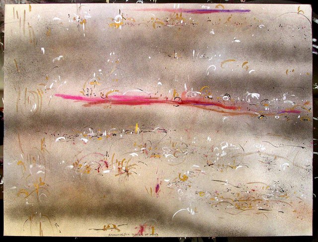 Artist Richard Lazzara. 'RING OF MIND' Artwork Image, Created in 1984, Original Pastel. #art #artist