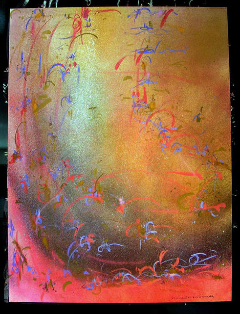 Artist Richard Lazzara. 'RING SPECTRA' Artwork Image, Created in 1985, Original Pastel. #art #artist
