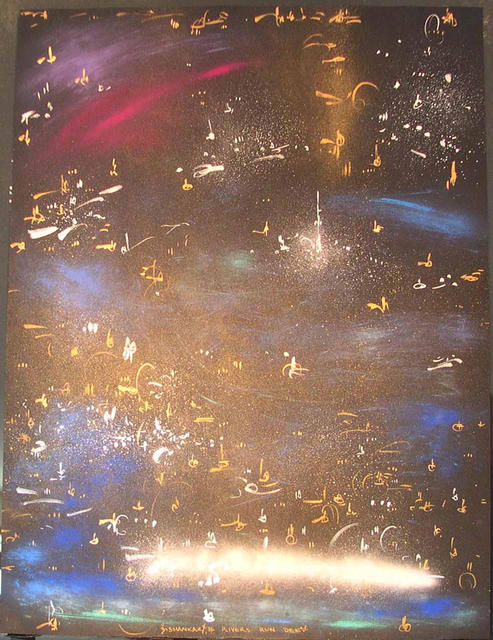 Artist Richard Lazzara. 'RIVERS RUN DEEP' Artwork Image, Created in 1986, Original Pastel. #art #artist