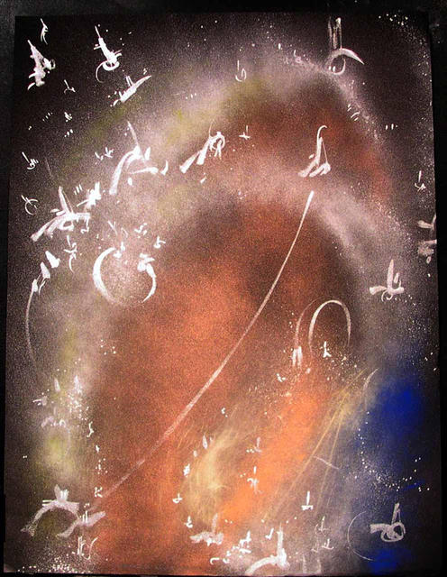 Artist Richard Lazzara. 'ROUND HEADED CONE' Artwork Image, Created in 1986, Original Pastel. #art #artist