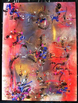 Richard Lazzara: 'SELF ABSORB', 1984 Calligraphy, Visionary. SELF ABSORB 1984 is from the sumie consensus paintings 10x at 