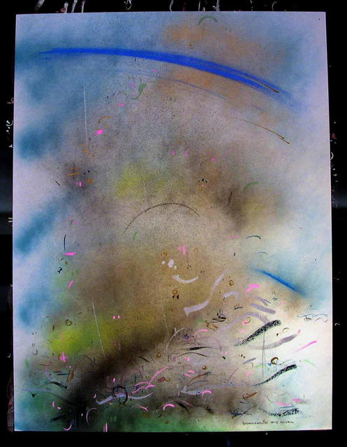 Artist Richard Lazzara. 'SKY RIVER' Artwork Image, Created in 1985, Original Pastel. #art #artist