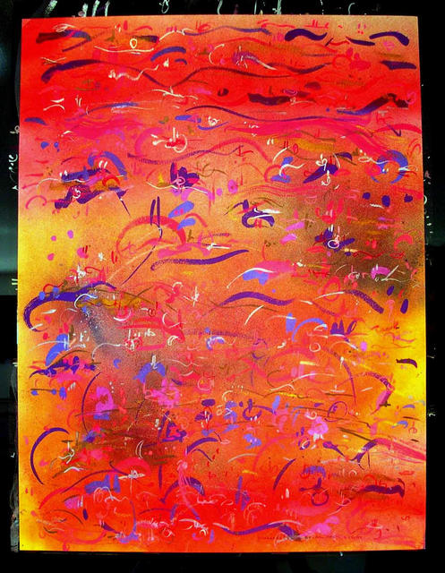 Artist Richard Lazzara. 'SOLAR BACKLIGHTING' Artwork Image, Created in 1985, Original Pastel. #art #artist