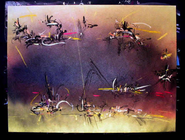 Artist Richard Lazzara. 'SPASM' Artwork Image, Created in 1984, Original Pastel. #art #artist