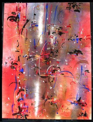 Richard Lazzara: 'TANTRA BLISS', 1984 Calligraphy, Visionary. TANTRA BLISS 1984 is from the sumie consensus paintings 10x at 