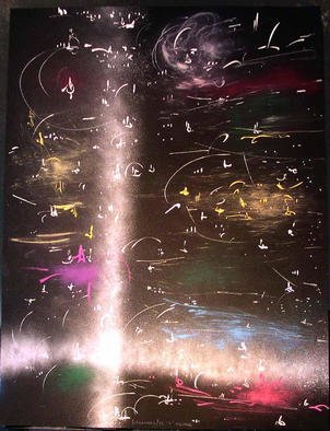 Richard Lazzara: 'T SQUARE', 1986 Calligraphy, Visionary. T SQUARE  1986 charts is own place from the MAHAKALA SERIES  available at 