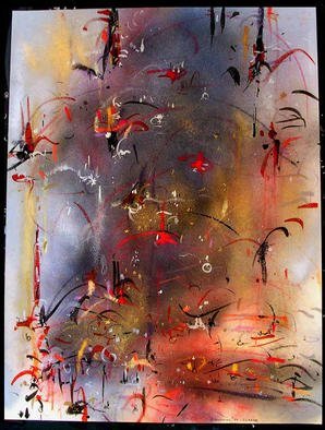 Richard Lazzara: 'UPGRADE', 1984 Calligraphy, Visionary. UPGRADE 1984 is from the sumie cinsensus paintings 10X at 