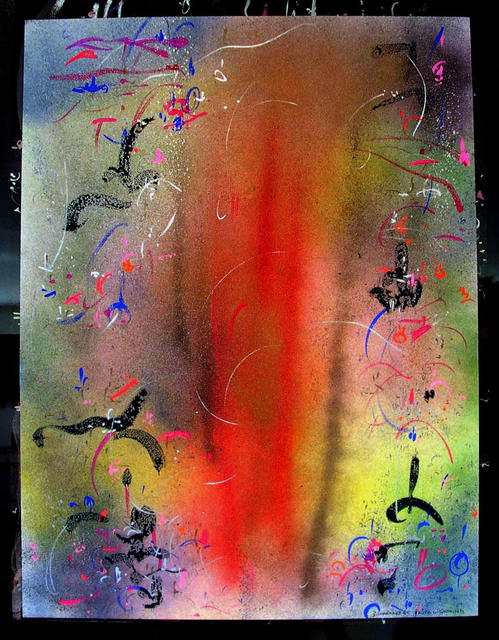 Artist Richard Lazzara. 'VAJRA LIGHTNING' Artwork Image, Created in 1985, Original Pastel. #art #artist