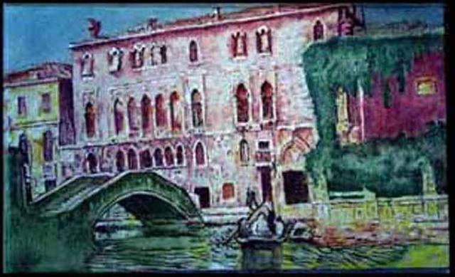 Artist Richard Lazzara. 'Venetia Lazzara Giustiniani Palazzo' Artwork Image, Created in 2004, Original Pastel. #art #artist