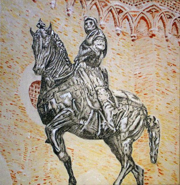 Richard Lazzara  'Venetia Lazzara Knight Of Colleoni', created in 2004, Original Pastel.