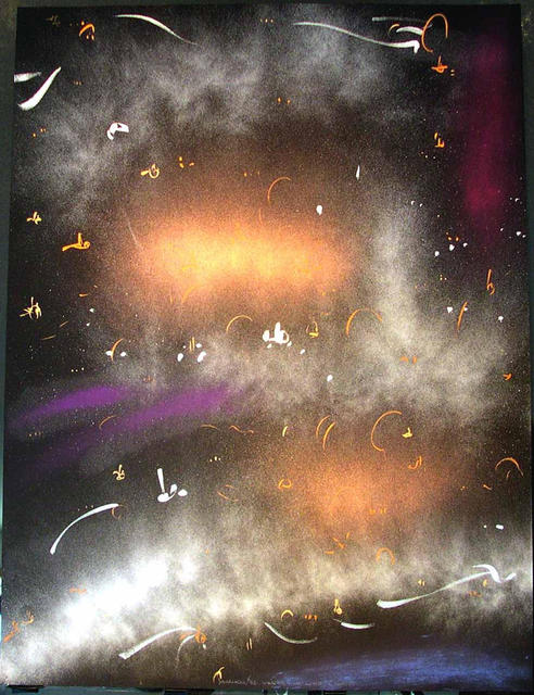 Artist Richard Lazzara. 'WANDERING GHOST' Artwork Image, Created in 1986, Original Pastel. #art #artist